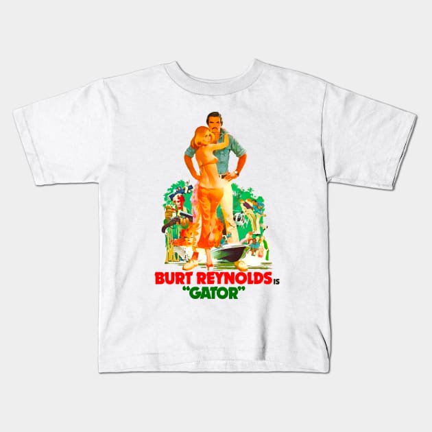 gator burt reynolds Kids T-Shirt by zicococ